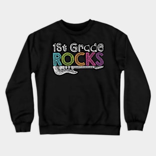 1st Grade Rocks Crewneck Sweatshirt